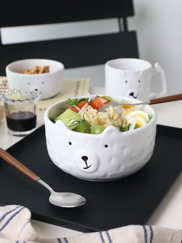 북극곰 샐러드 볼 대접 면기 떡국 라면 그릇