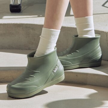 PWX 여성 남성 공용 반목레인장화 물빠짐 다용도화 패션장화 카키