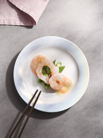 오로라 접시(소) 15cm 홀로그램 도자기 샌드위치 브런치 카페 예쁜 접시
