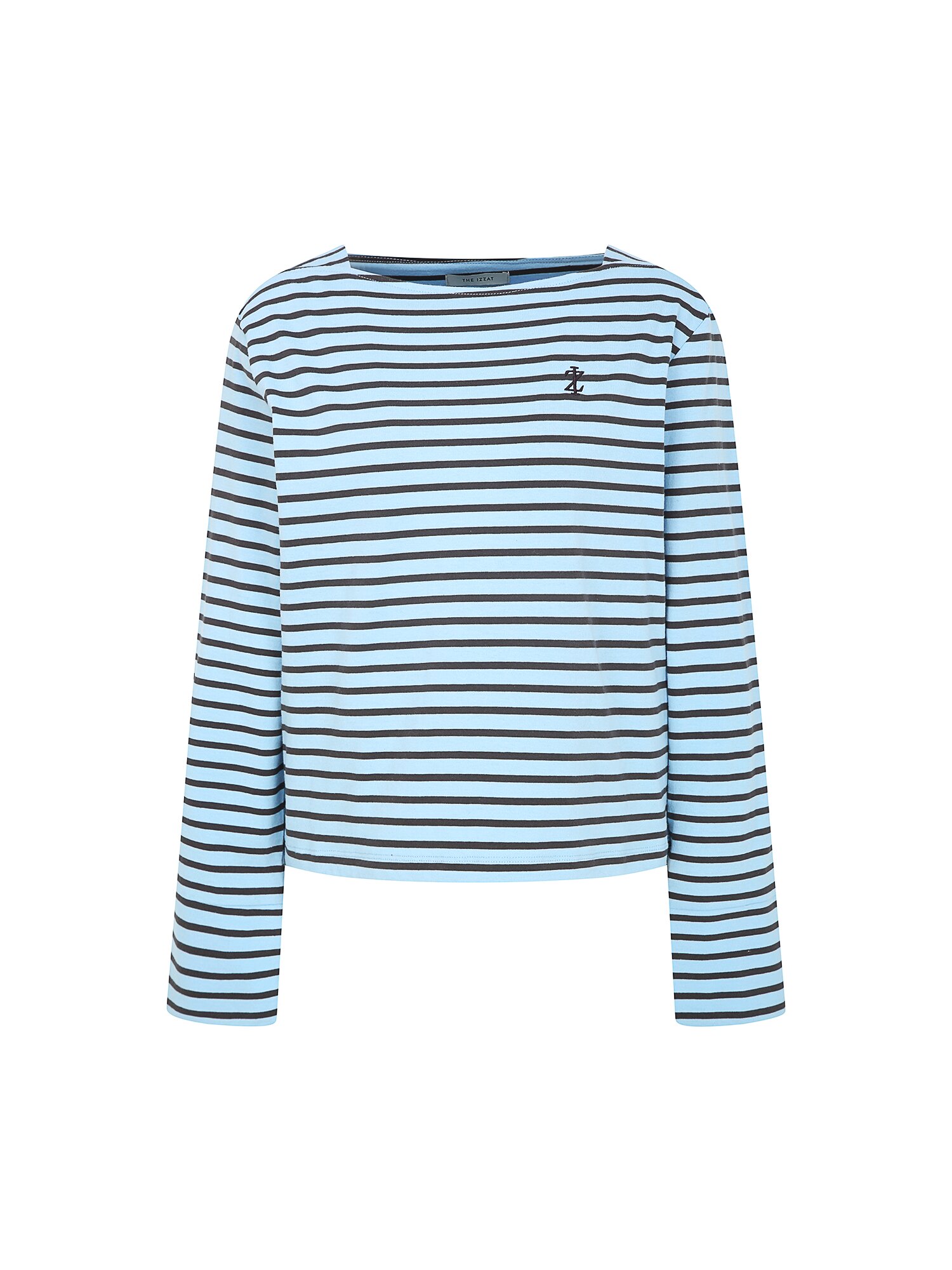 코튼 스트라이프 보트넥 티셔츠 (STRIPE BLUE)