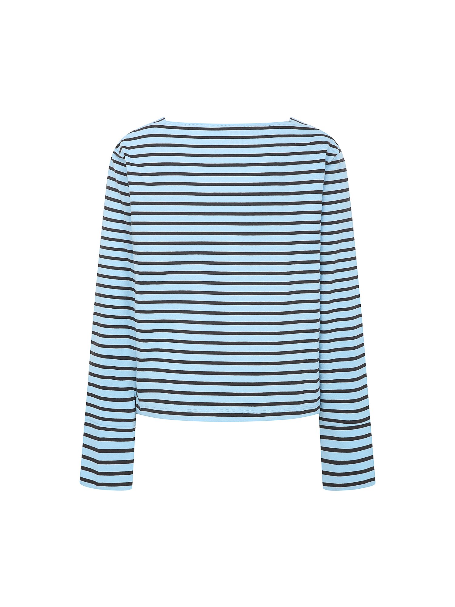 코튼 스트라이프 보트넥 티셔츠 (STRIPE BLUE)