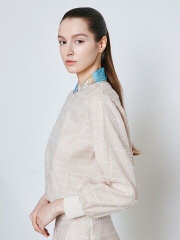 일러스트 프린트 스카프 