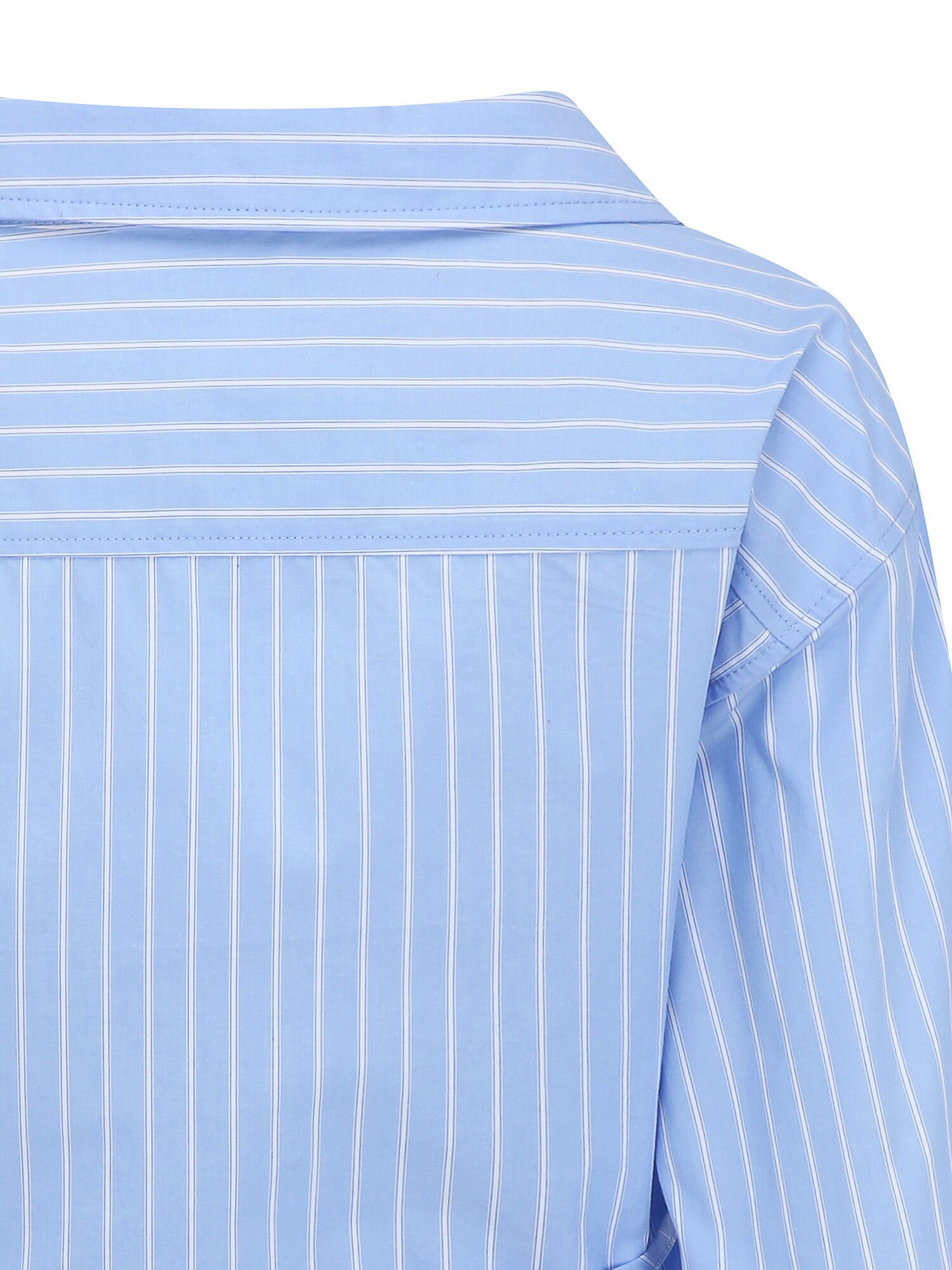 코튼 언밸런스 칼라 블라우스 (STRIPE BLUE)