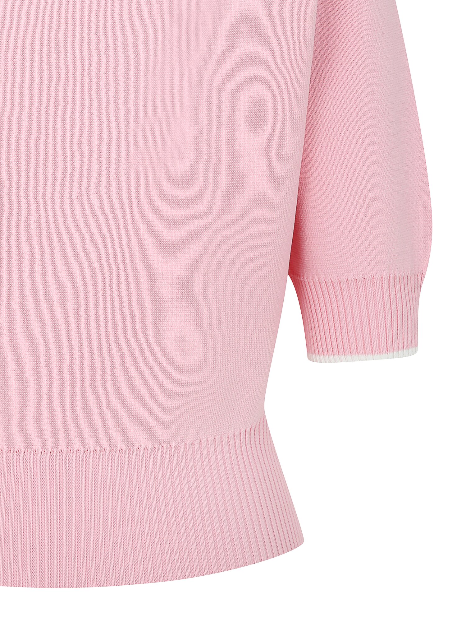 배색 하프 슬리브 크롭 가디건 (PINK)