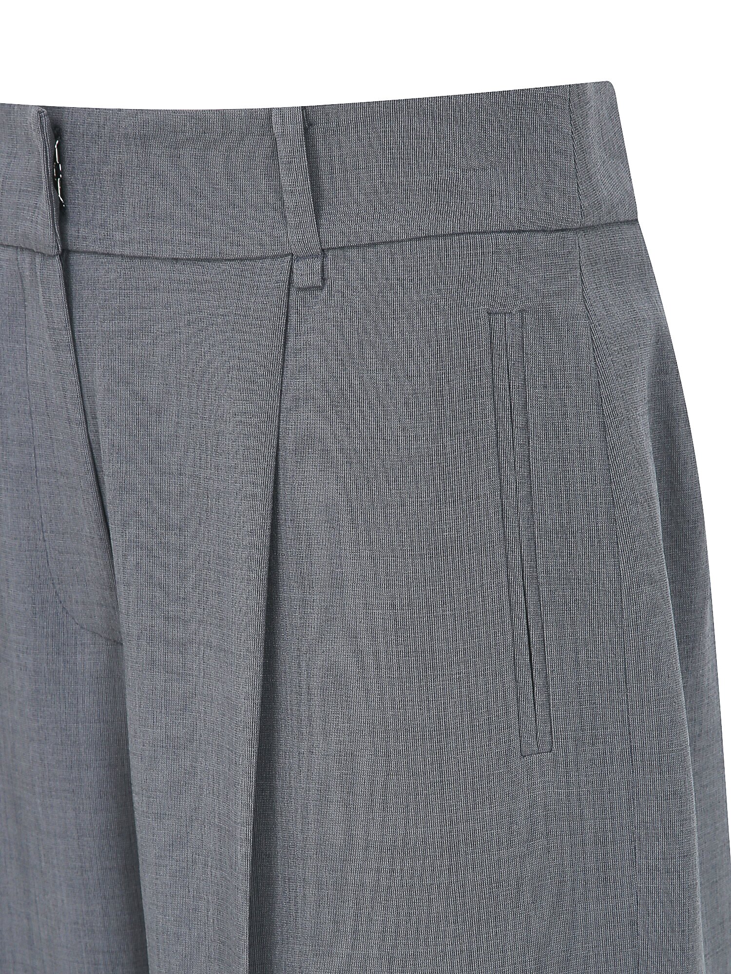 웰트 포켓 원턱 와이드 팬츠 (DARK GREY)