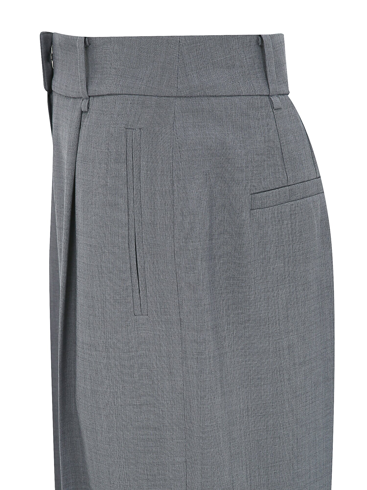 웰트 포켓 원턱 와이드 팬츠 (DARK GREY)