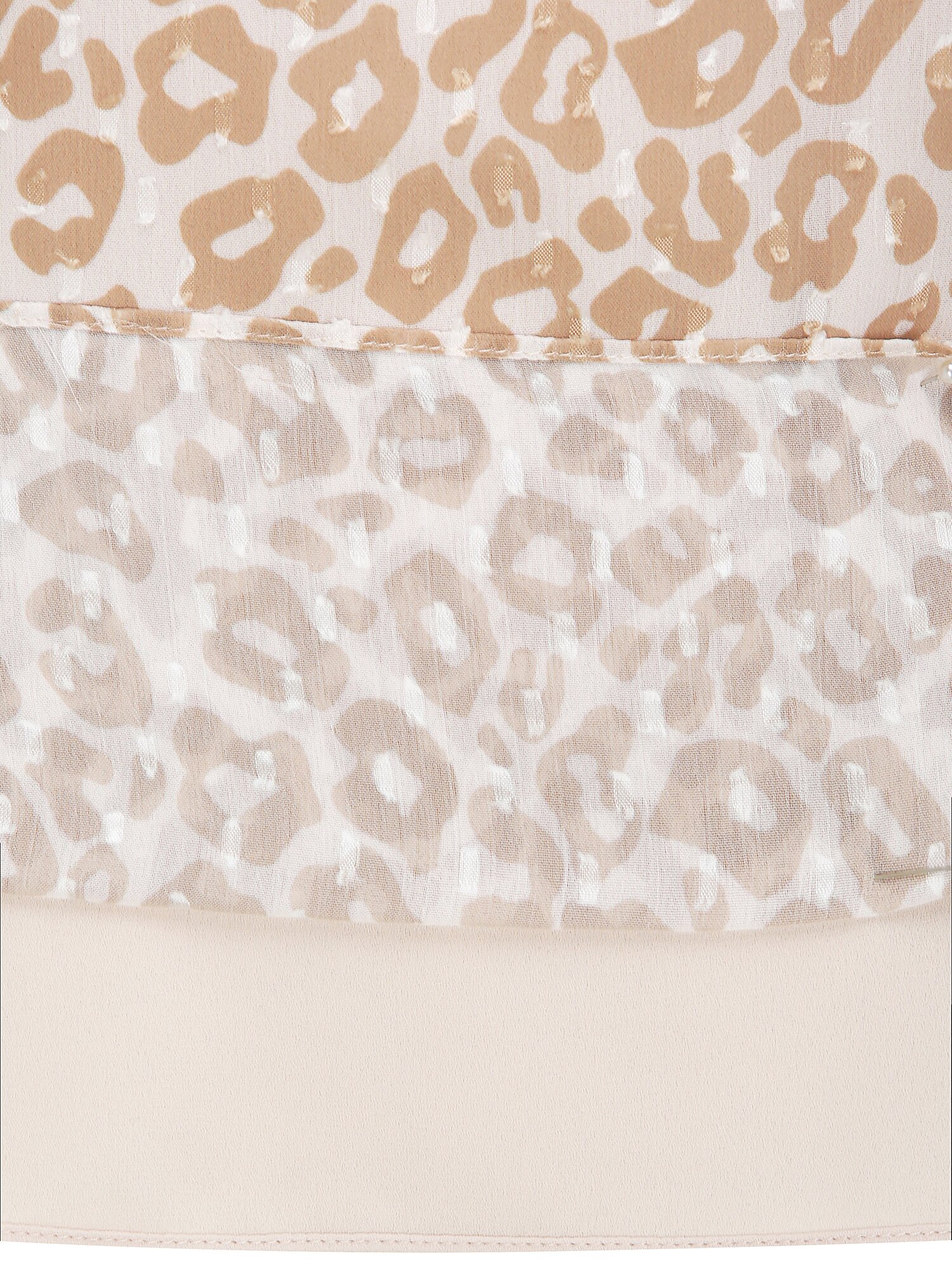 레오파드 셔링 타이넥 블라우스 (PRINT BEIGE)