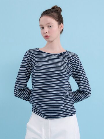 에버렛 스트라이프 컬러링 티