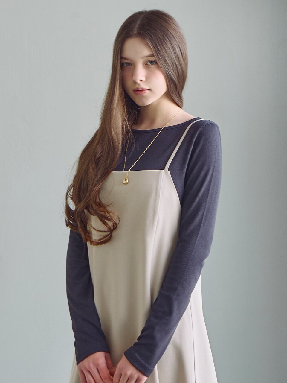Lay belt strap dress_3 Colors