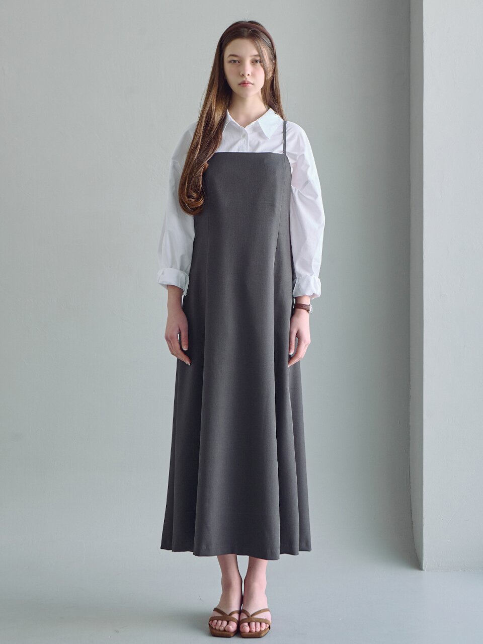 Lay belt strap dress_3 Colors