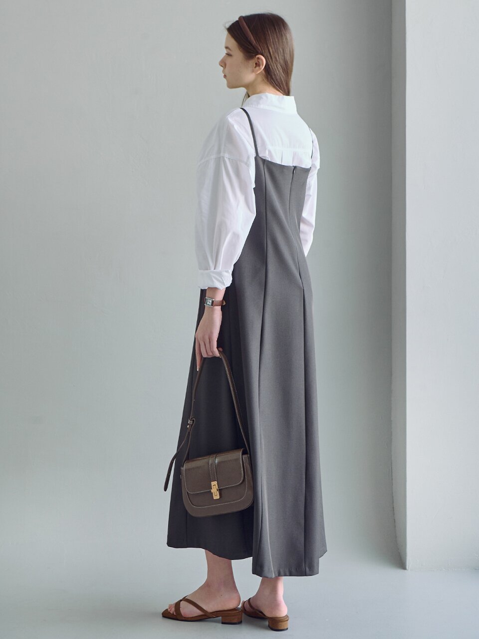 Lay belt strap dress_3 Colors