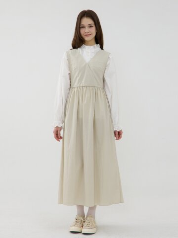 칸타빌레 벌룬 드레스 - 베이지