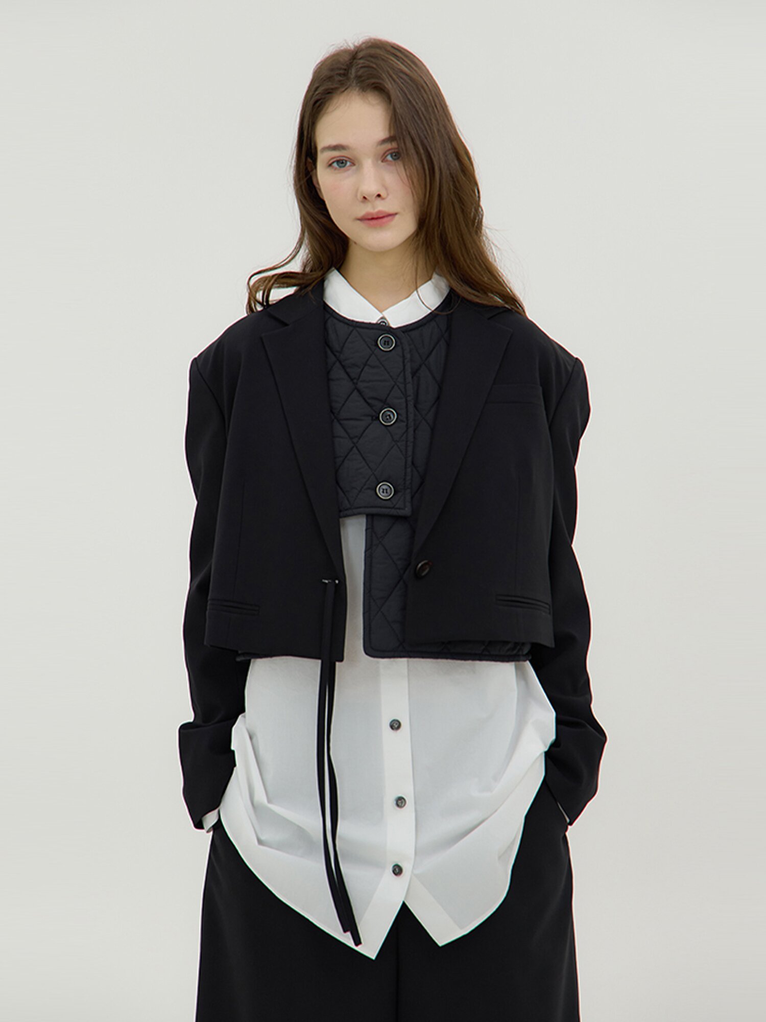 Fermata Crop Jacket - Black