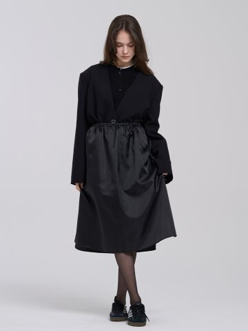 소토 보체 레어어드 스커트 - 블랙