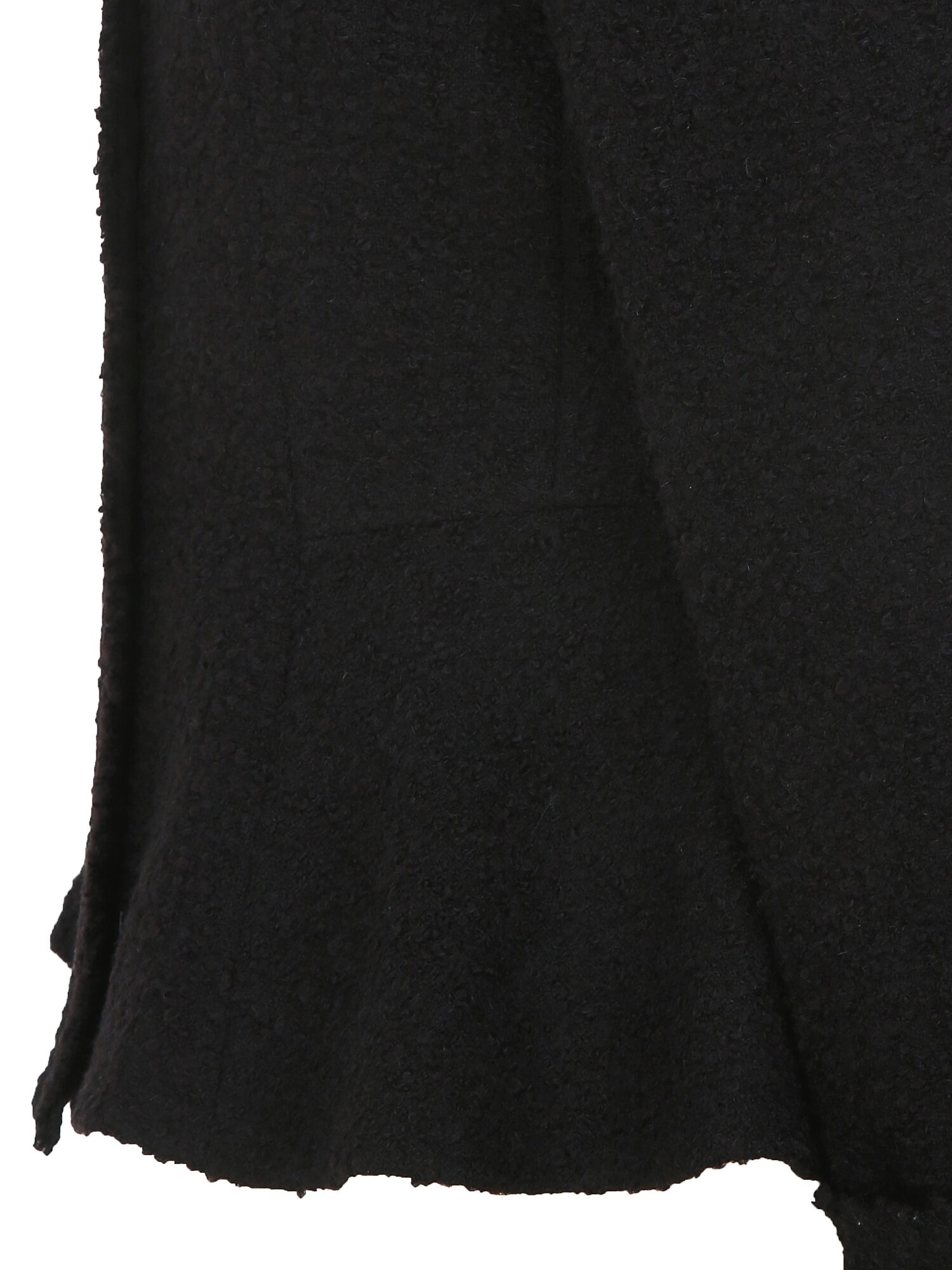 울 부클 라운드넥 페플럼 재킷 (BLACK)