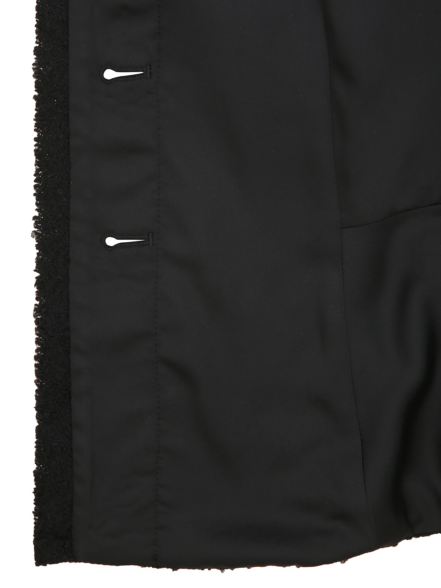 울 부클 라운드넥 페플럼 재킷 (BLACK)