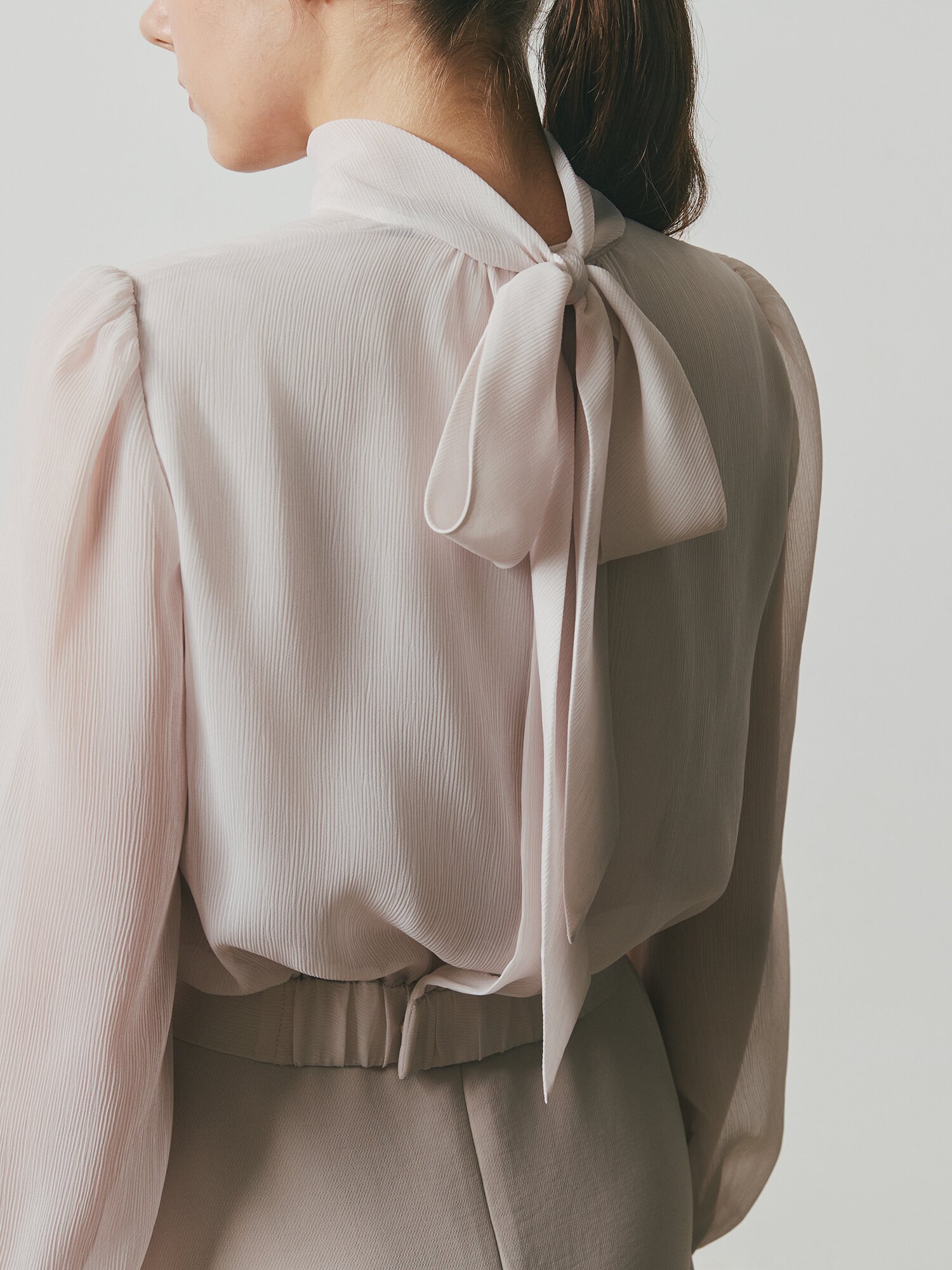 플레어 원피스 +블라우스 세트 (PINK)