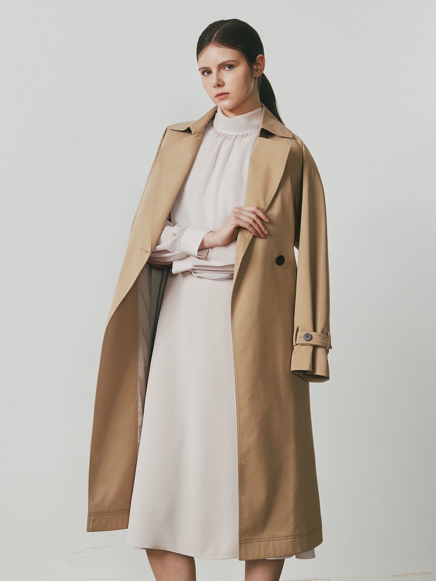 플레어 원피스 +블라우스 세트 (PINK)