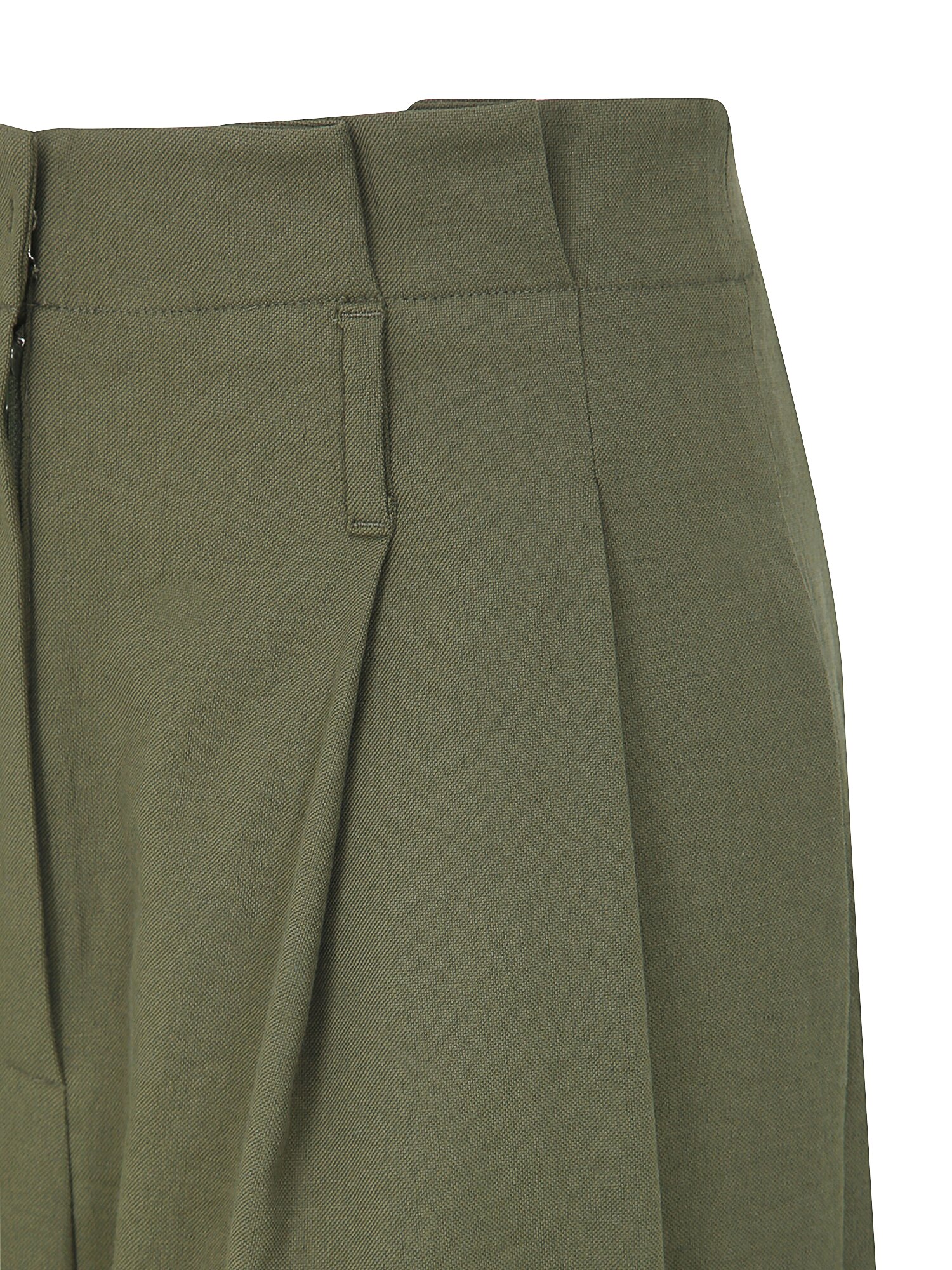 린넨 투턱 퀼로트 팬츠 (KHAKI)