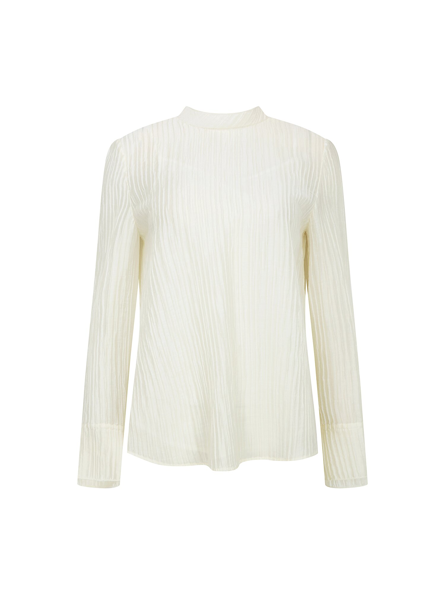 링클 백 버튼 블라우스 +이너 세트 (IVORY)