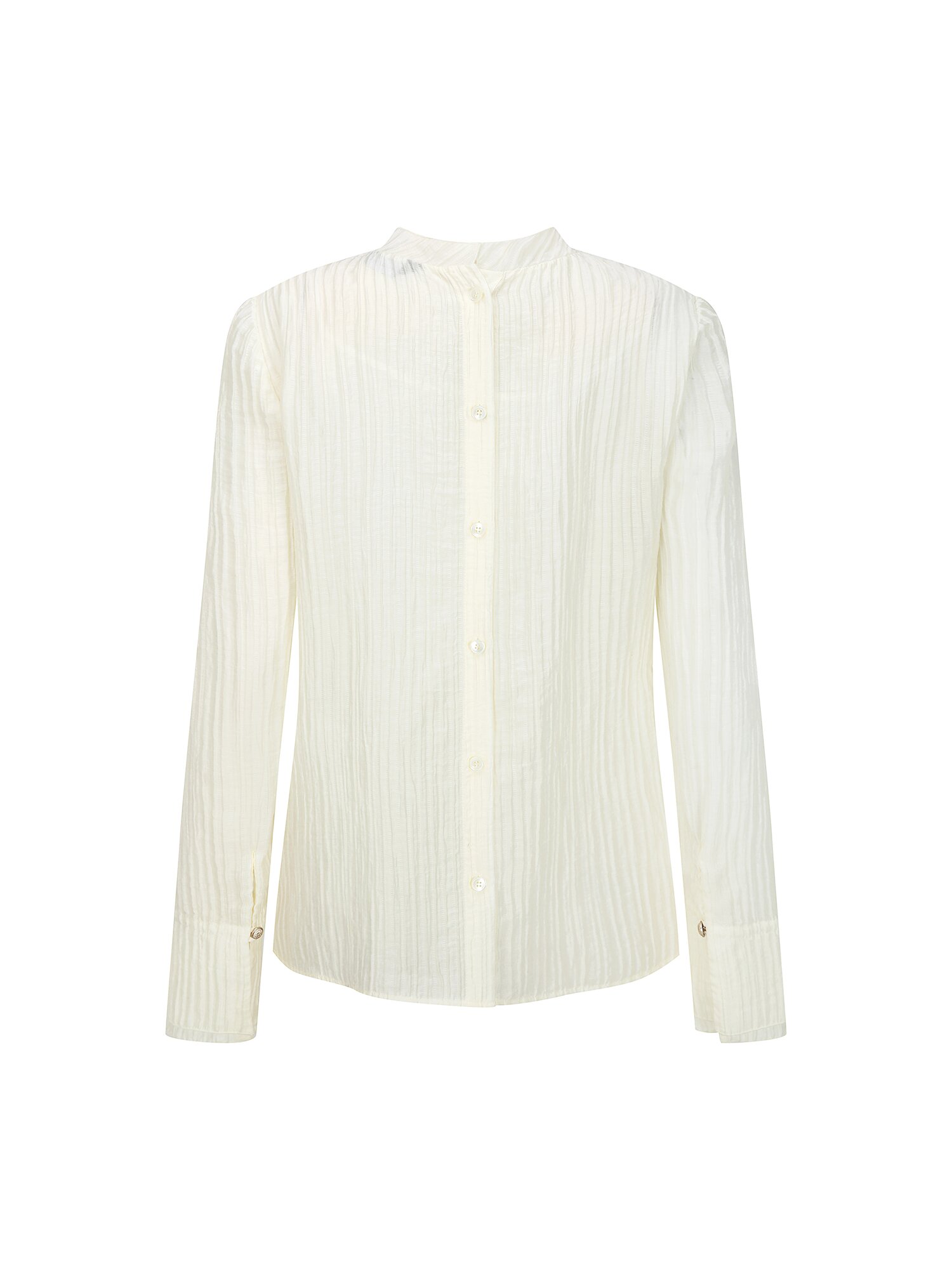 링클 백 버튼 블라우스 +이너 세트 (IVORY)