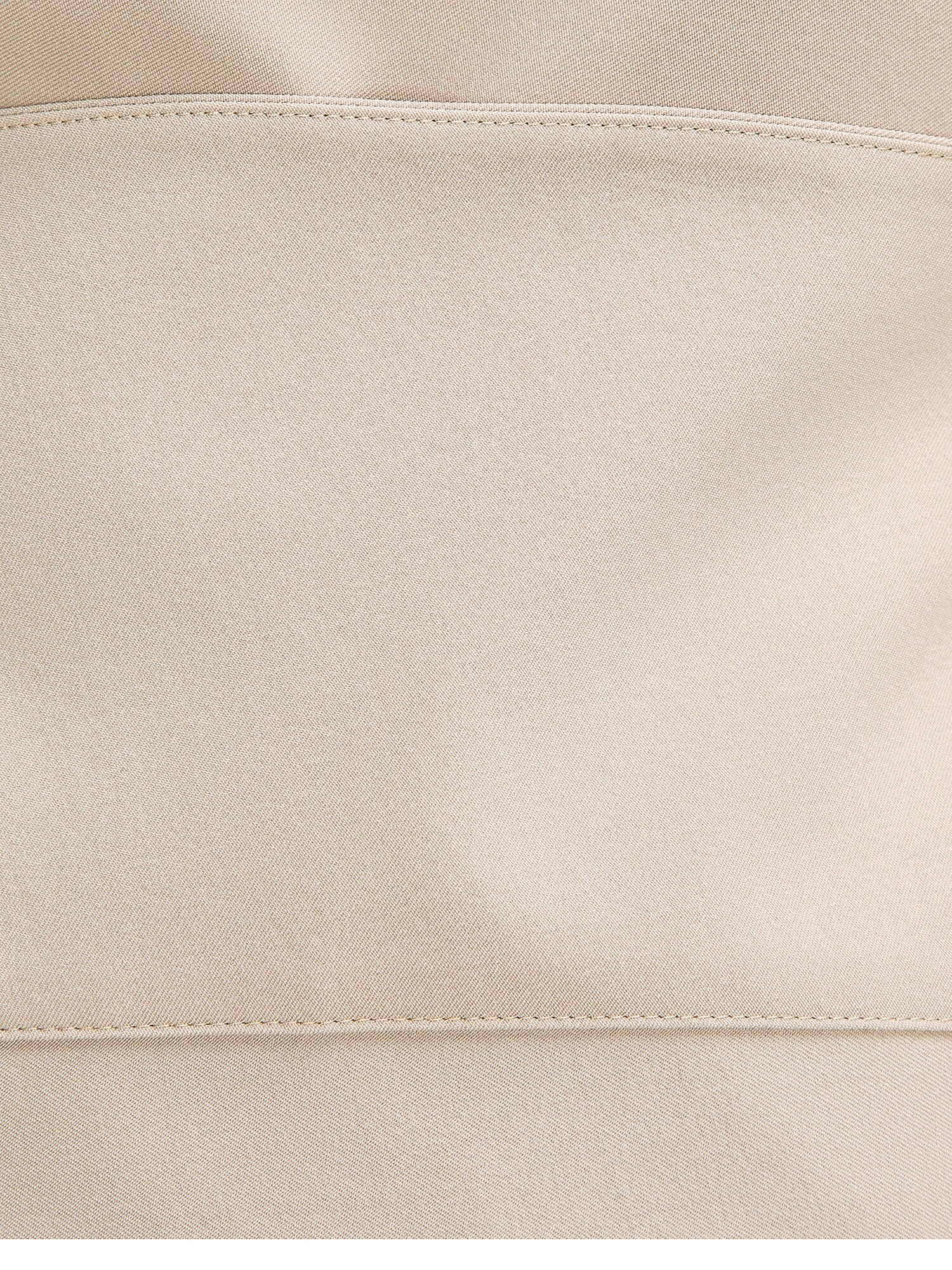 언밸런스 턱 백 밴딩 플레어 스커트 (BEIGE)