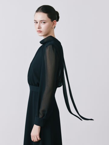 플레어 원피스 +블라우스 세트 