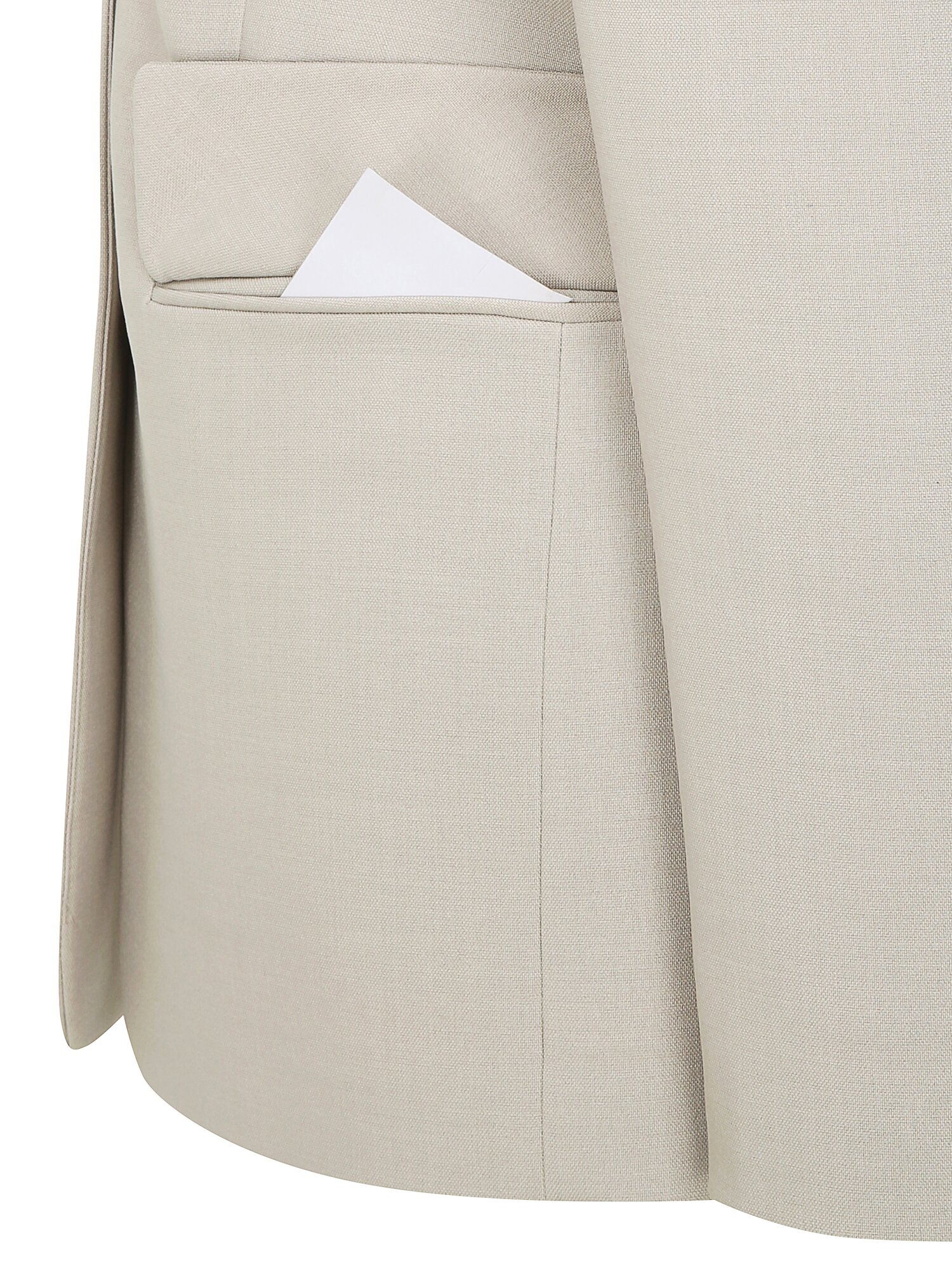 루즈핏 라벨 장식 싱글 재킷 (BEIGE)