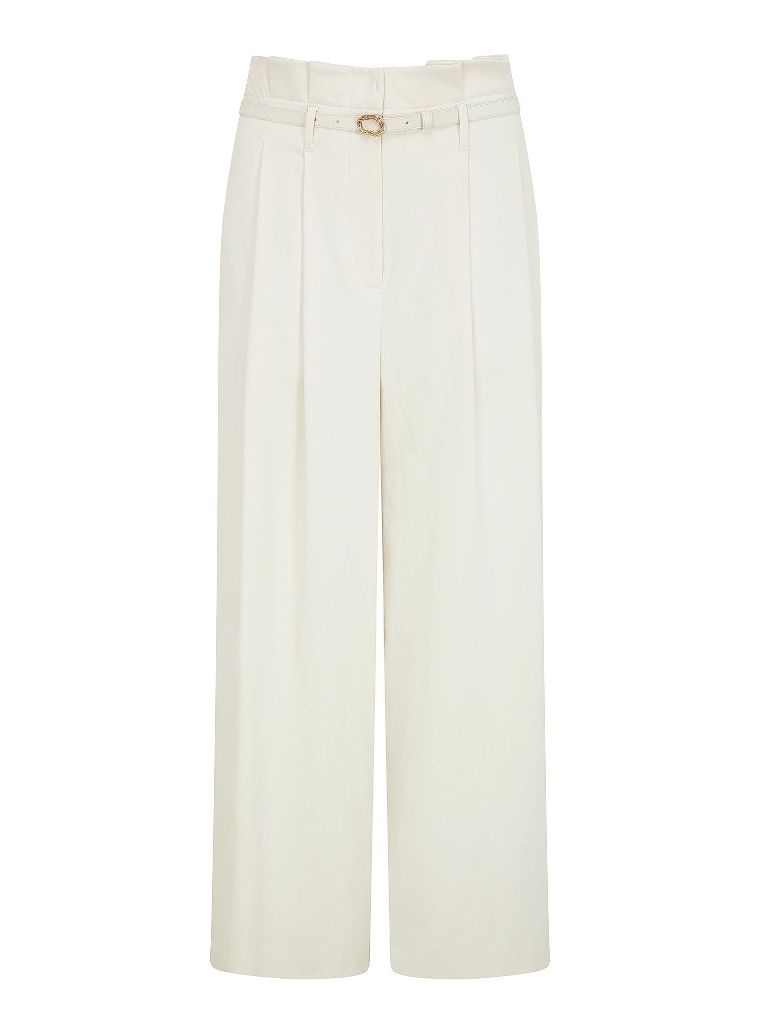 린넨 투턱 퀼로트 팬츠 (IVORY)