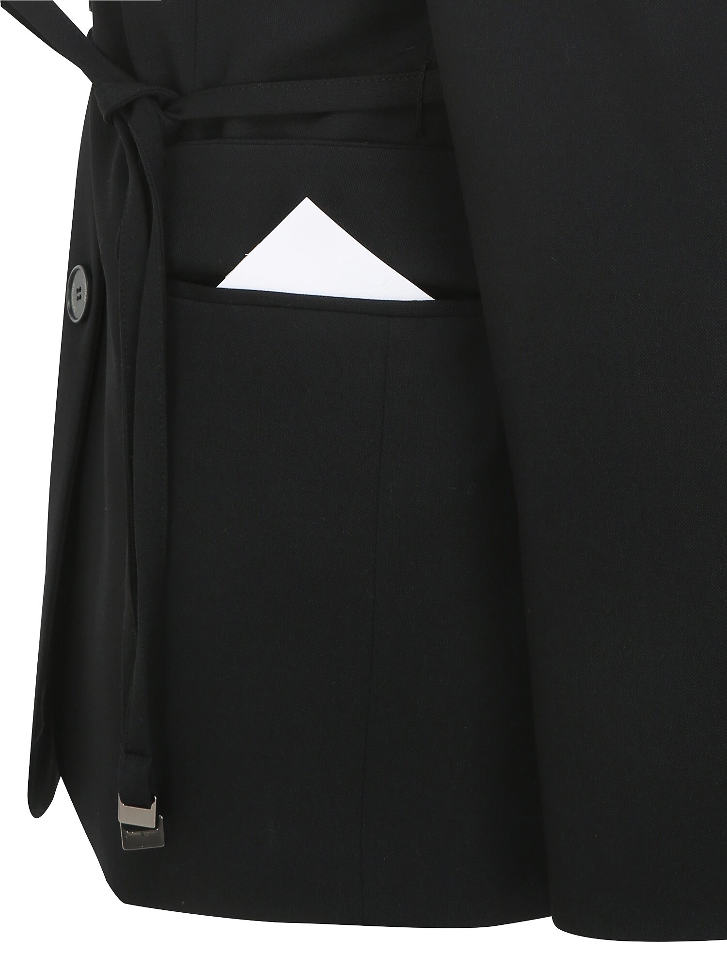 루즈핏 브이넥 싱글 재킷 (BLACK)