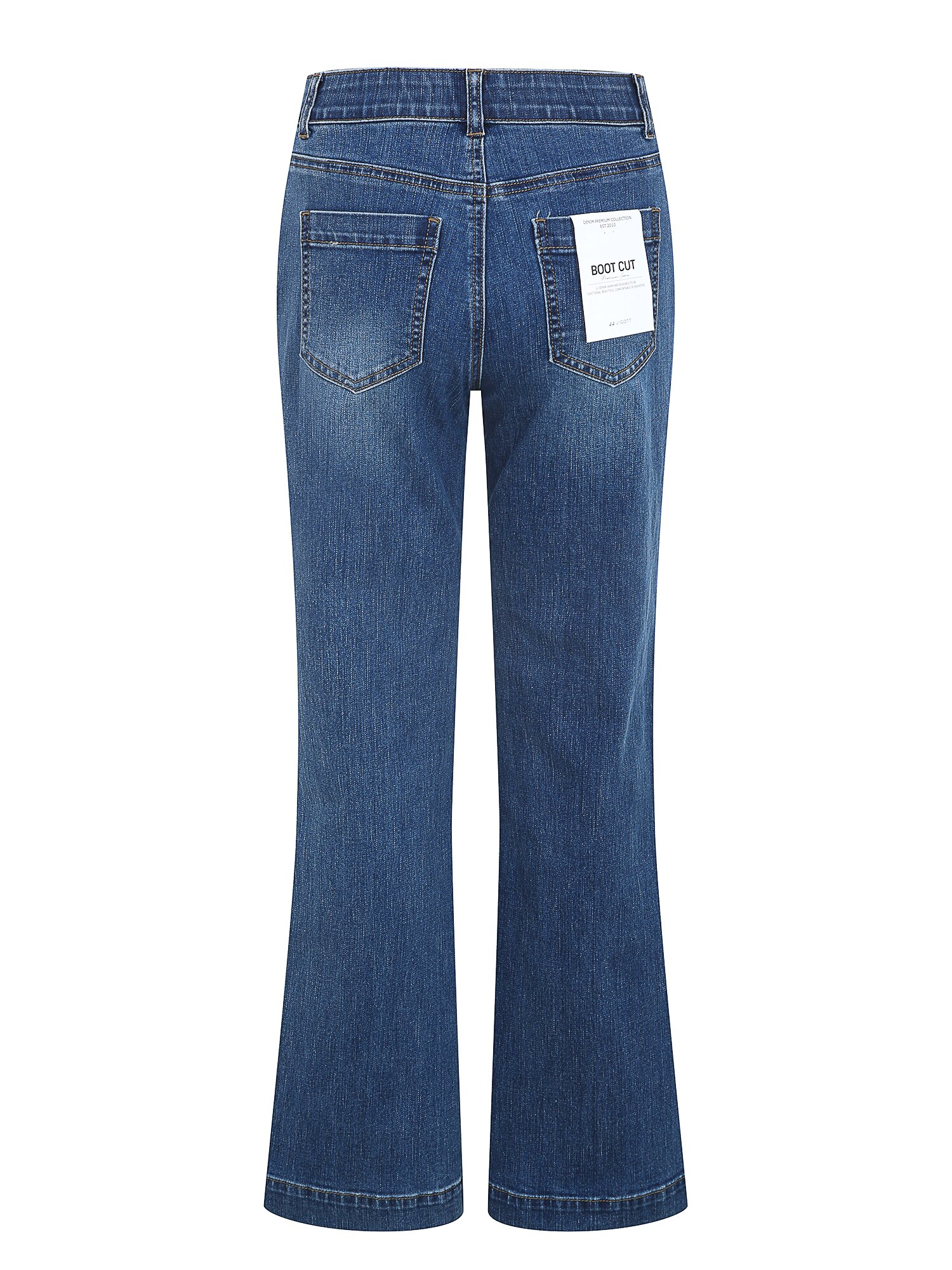 스판 워싱 부츠컷 데님 팬츠 (BLUE)