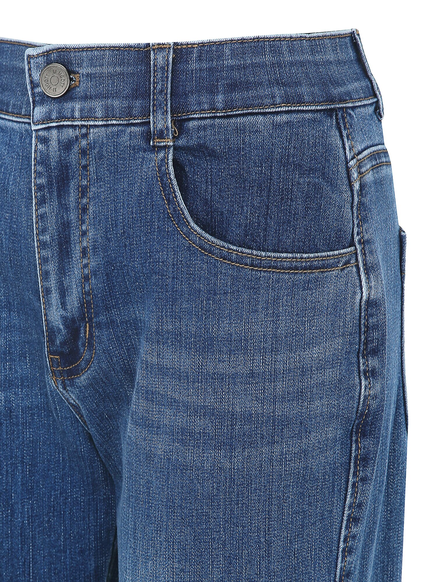 스판 워싱 부츠컷 데님 팬츠 (BLUE)