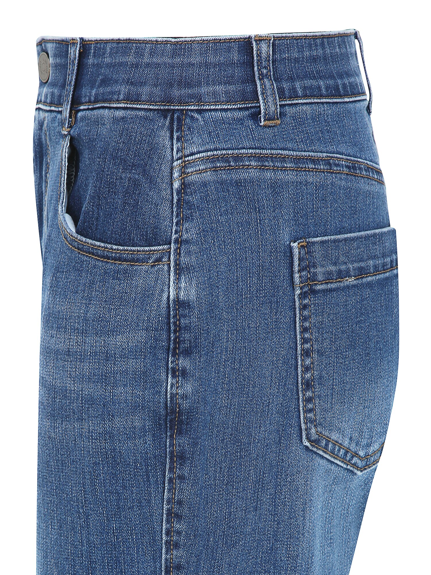 스판 워싱 부츠컷 데님 팬츠 (BLUE)