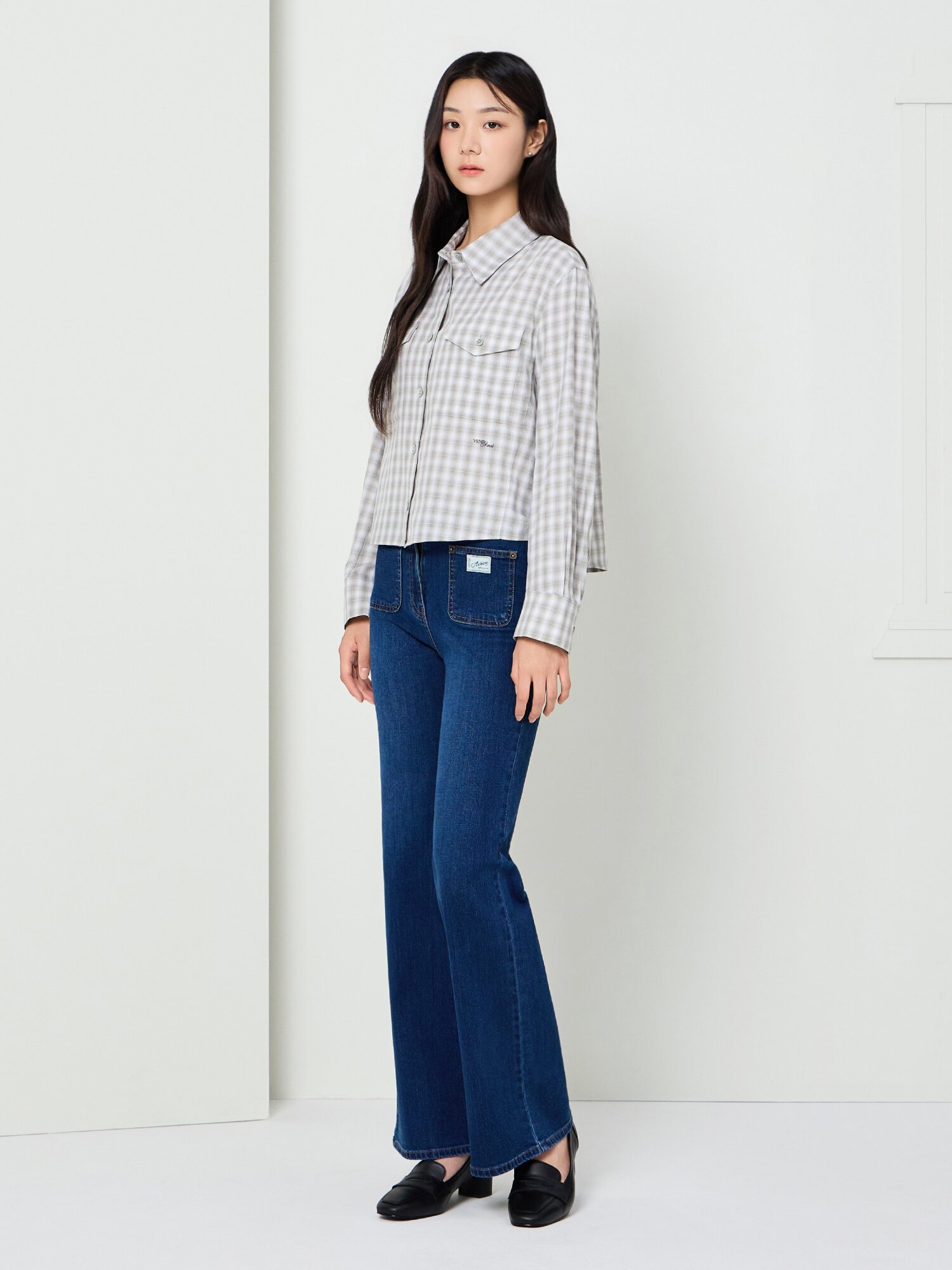 패치 포켓 일자핏 데님 팬츠 (INDIGO)
