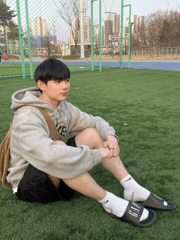 GAP 라인 슬리퍼 그레이