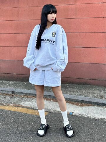 GAP 라인 슬리퍼 블랙