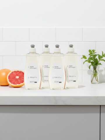 2+2 생활공작소 자몽향 캡형 주방세제 500ml x 4개