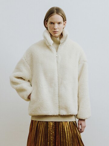 솔 오버사이즈 집업 퍼 점퍼_MW6WJP02