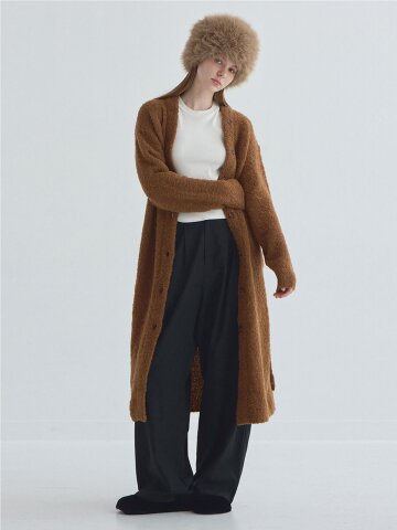 파일로 알파카 롱 가디건_MW5WSW01