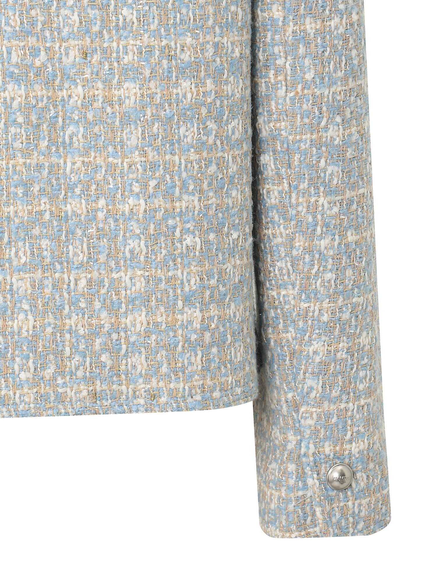 라운드넥 포켓 트위드 재킷 (SKY BLUE)