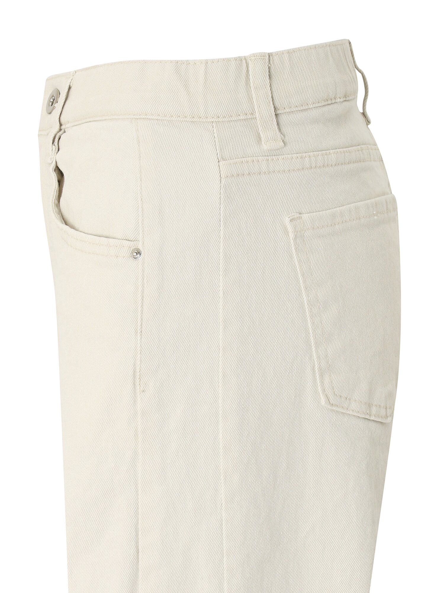 커팅 와이드핏 데님팬츠 (IVORY)