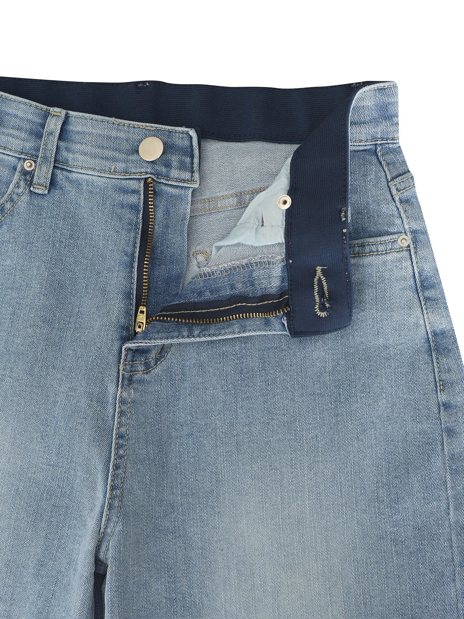 밴딩 워싱 데님팬츠 (LIGHT BLUE)