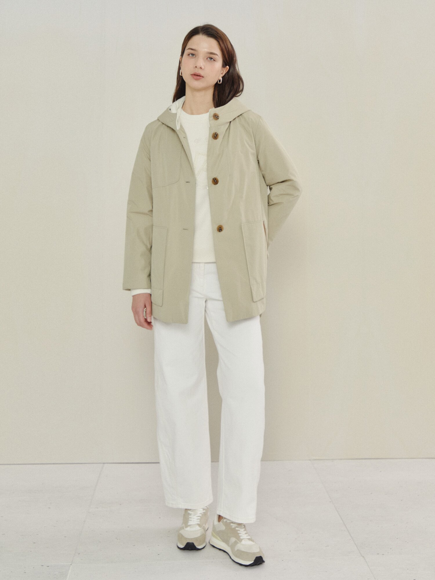 데일리 컴포트 후드 점퍼 (BEIGE)
