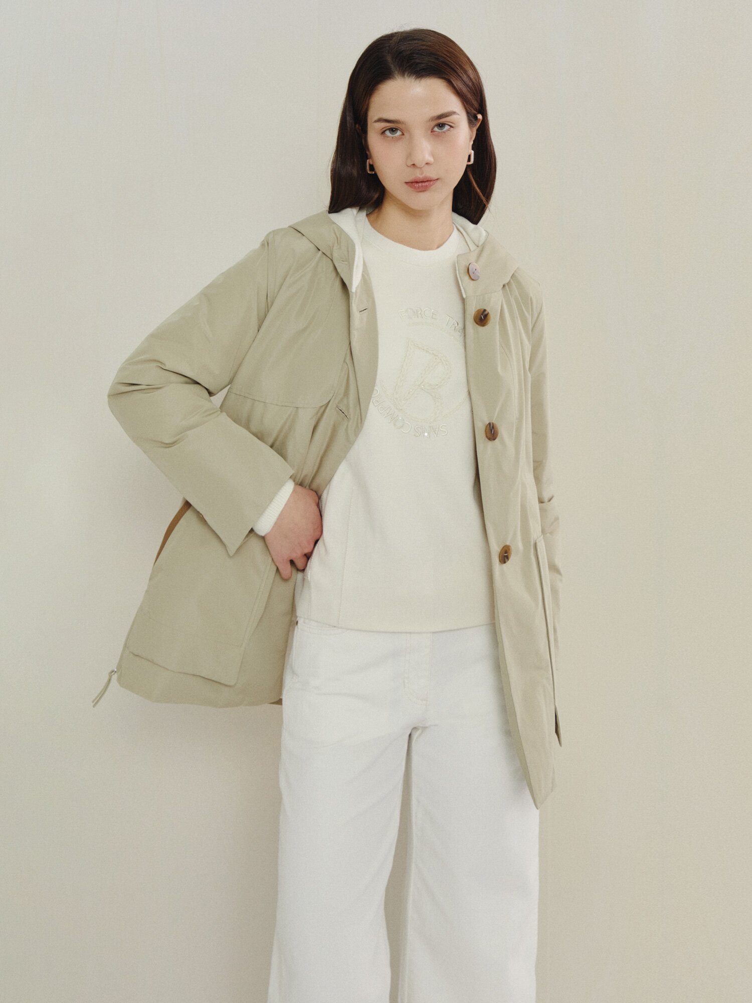 데일리 컴포트 후드 점퍼 (BEIGE)