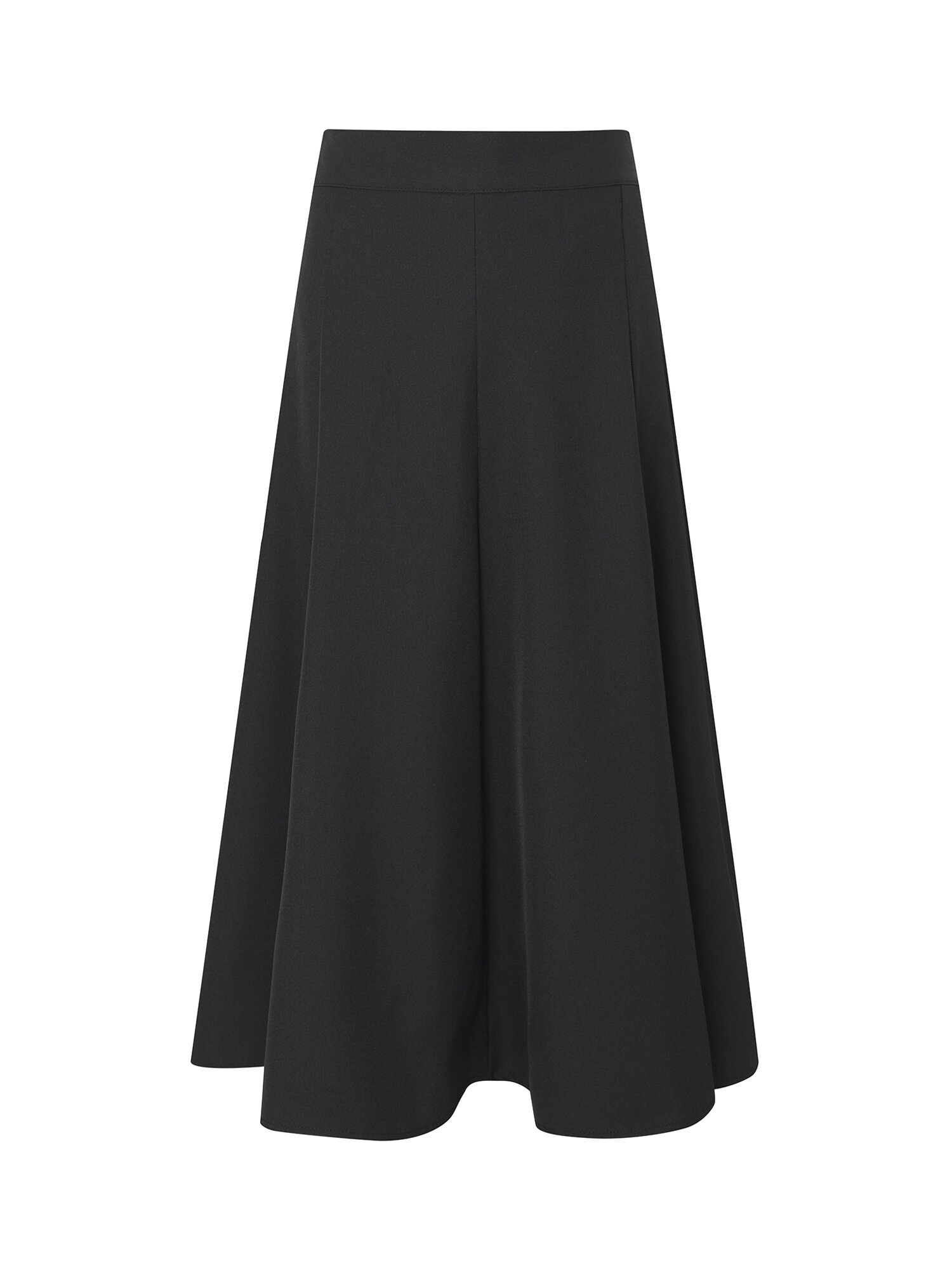 백 플레어 롱 스커트 (BLACK)