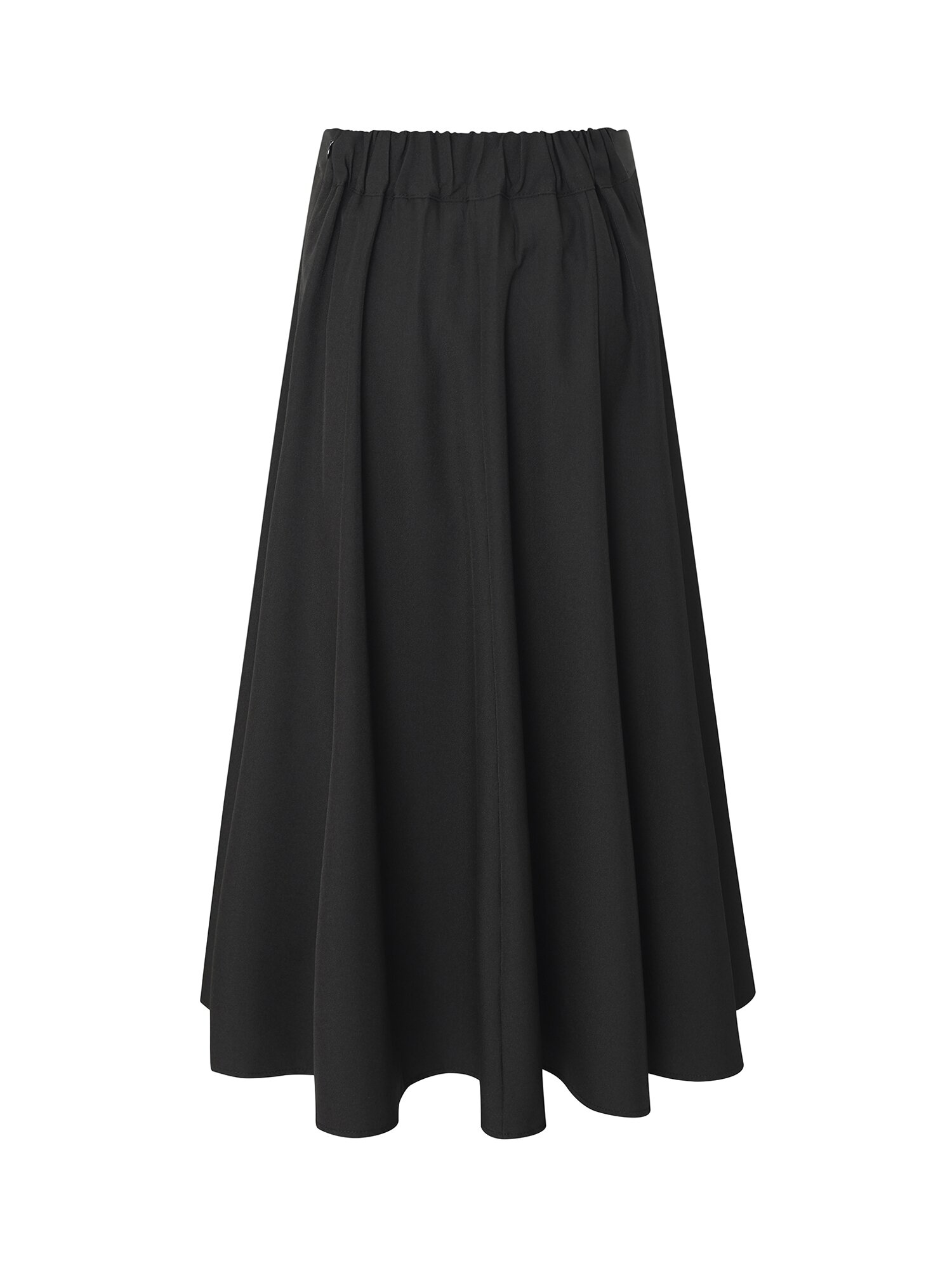 백 플레어 롱 스커트 (BLACK)
