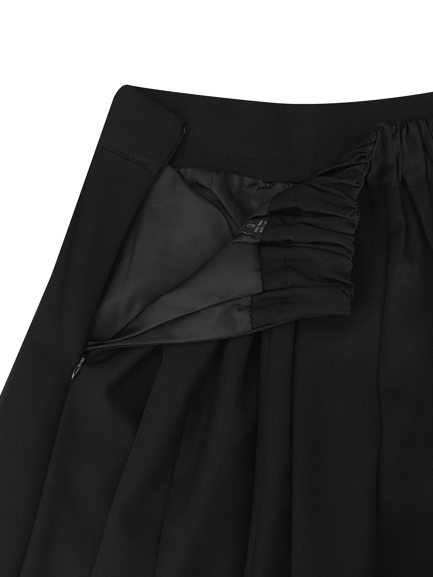 백 플레어 롱 스커트 (BLACK)