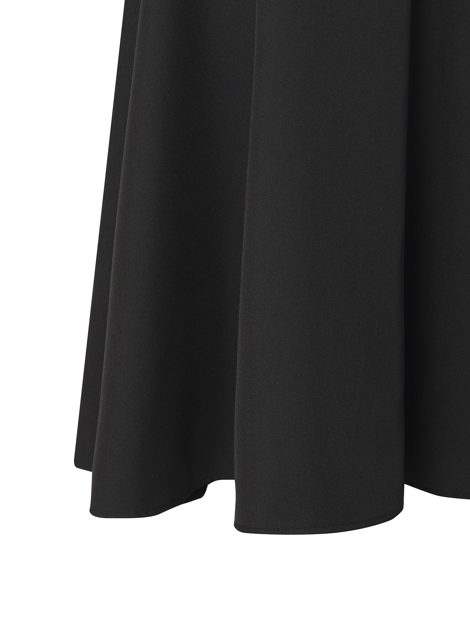 백 플레어 롱 스커트 (BLACK)
