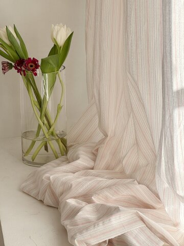 미뇽 레이스 자수 커튼 2COLOR