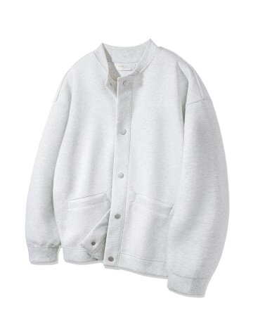 바켄 헤비웨이트 본딩 스웻 버튼 가디건 BK7835_오트밀